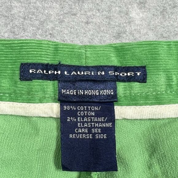 Ralph Lauren Sport Pants Womens Size 4 Green Stretch Corduroy Straight Pants - Picture 9 of 12